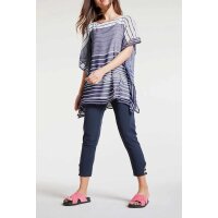 Print blouse, navy-white