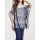 Print blouse, navy-white