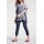 Print blouse, navy-white
