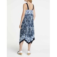 Druckkleid, weiß-blau