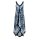 Druckkleid, weiß-blau