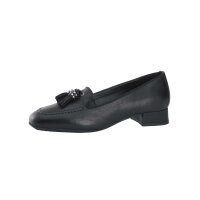 Lederslipper m. Tasseln, schwarz