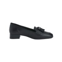 Lederslipper m. Tasseln, schwarz