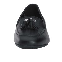 Lederslipper m. Tasseln, schwarz