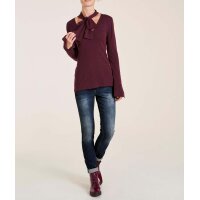 Pullover m. Schluppe, bordeaux