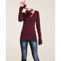 Pullover m. Schluppe, bordeaux