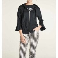 Jerseyjacke m. Kapuze, schwarz