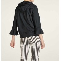 Jerseyjacke m. Kapuze, schwarz