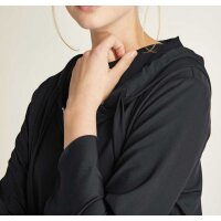 Jerseyjacke m. Kapuze, schwarz