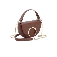 Tasche, rotbraun-gold