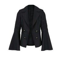 Designer-Blazer m. Spitze, schwarz