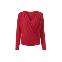 Jersey wrap shirt, red