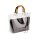 2-in-1-Tasche m. Bambusgriffen, schwarz