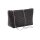 2-in-1-Tasche m. Bambusgriffen, schwarz
