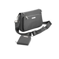 Doppel-Tasche, grau
