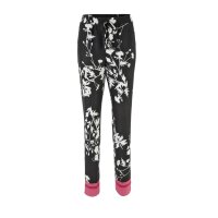 Druckhose, schwarz-weiß-pink