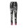 Print trousers, black-white-pink