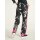 Print trousers, black-white-pink