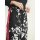 Print trousers, black-white-pink