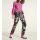 Print trousers, black-white-pink