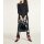 Print trousers, black-white-pink