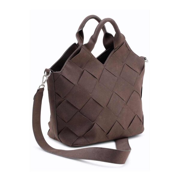 Braid pattern bag, chocolate
