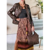 Braid pattern bag, chocolate