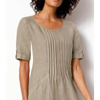 Leinen-Kleid, sesam