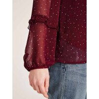 Druckbluse + Top, bordeaux