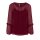 Druckbluse + Top, bordeaux