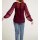 Druckbluse + Top, bordeaux
