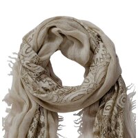 Modal-Spitzen-Schal, taupe