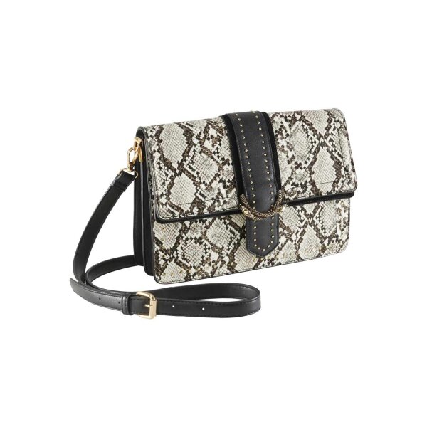 Tasche m. Nieten, snake-schwarz