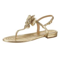 Leather sandal, gold coloured