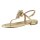 Leather sandal, gold coloured