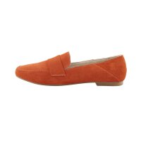 Velourslederslipper, orange