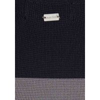 Feinstrickkleid, schwarz-blau