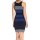 Feinstrickkleid, schwarz-blau