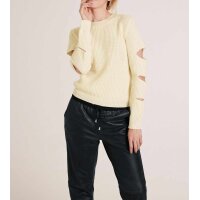 Pullover m. Cut-Outs, creme