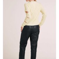 Sweater with cut-outs, cream