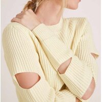 Sweater with cut-outs, cream