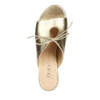 Leder-Pantolette, goldfarben