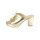 Leder-Pantolette, goldfarben