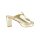 Leder-Pantolette, goldfarben