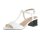 T-strap leather sandal, white