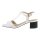 T-strap leather sandal, white