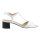 T-strap leather sandal, white