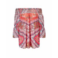 Designer-Carmenbluse, rosenquarz-bunt