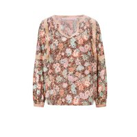 Print blouse, mandarine-mint-black