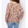 Designer-Druckbluse, mandarine-mint-schwarz